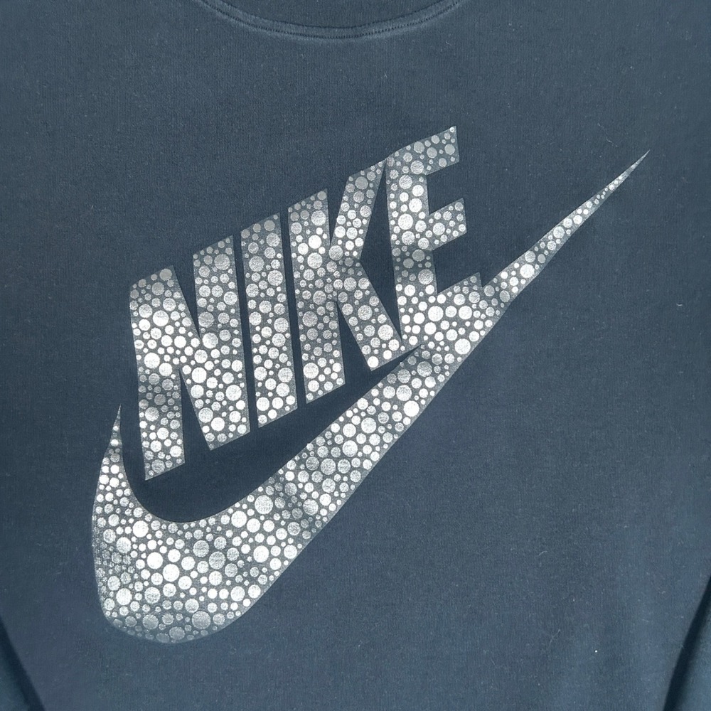 Nike Sweatshirt Women Medium Black Graphic Pullover Activewear Athleisure - Picture 2 of 16